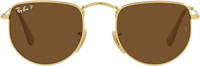 Ray-ban Brown Polarized Round Sunglasses