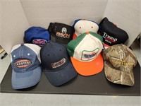 8 assorted caps