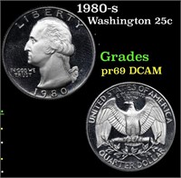 Proof 1980-s Washington Quarter 25c Grades GEM++ P