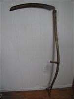 Antique Primitive Original 2-Handed Hay Scythe