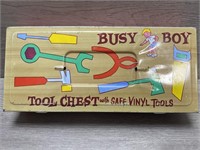 Vtg Metal Busy Boy Tool Chest - No Tools