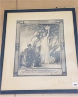 World War I Fallen Soldier Memorium Framed Art