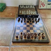 2 Nice Chess Sets Both Missing Pieces