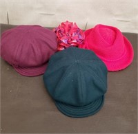 Pair of Liz Claiborne Wool Blend Newsboy Caps,