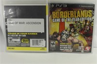 PS3 GOD OF WAR ASCENSION & BORDERLANDS