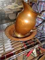 COPPERWARE PITCHER & BASIN