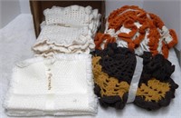 15 crochet placemats, various sizes and styles