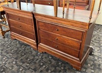 3 Pc. Cherry Bedroom Set (High Back Bed & Pair Of