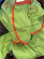 Box of high visible safety clothing, jacket ,vest