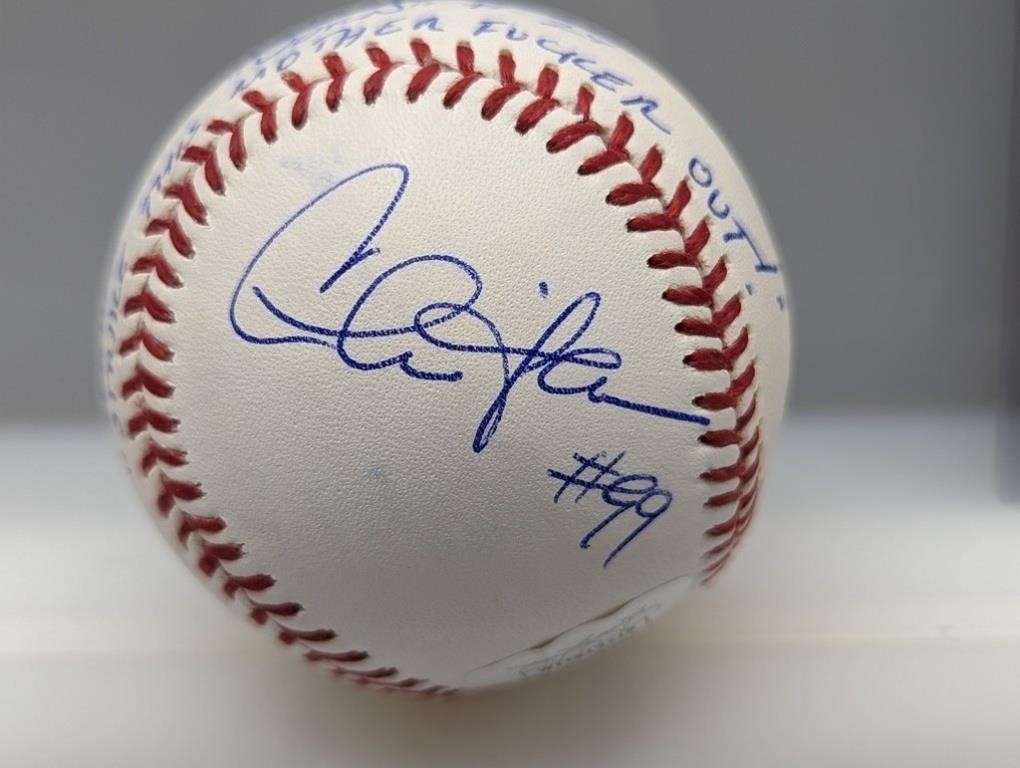 Major League The Movie Signed Baseball Sheen +More