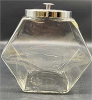 Large Glass  Jar w/Lid