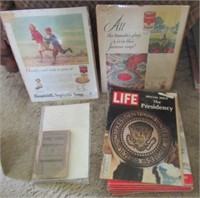 Lot that includes vintage advertising 1950's 60's