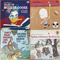 Four Disney Children's Vinyl Records
