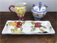 3 Painted Pottery Pieces