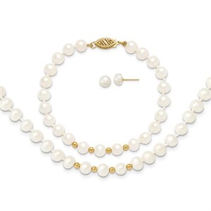 14 Kt- Fresh Water Cultured Pearl Set