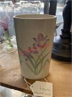 Vtg Symphony Iris Painted Flower Vase