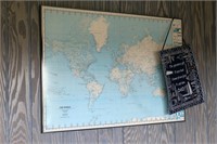 Champion 1984 World Map and Dad Sampler