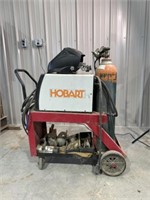 Hobart Welder, Metal Cart with Contents