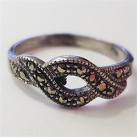 $100 Silver Marcasite Ring