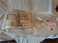 Vintage Stamp Book & Some Stamps