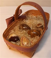 Basket of 5 Stone Eggs