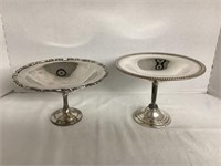 Two Silverplate Compotes