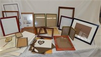 Large Lot Picture Frames, Matts and Glass