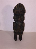 ANTIQUE AFRICAN YORUBA TRIBE WOOD CARVED FIGURE #2