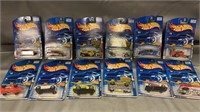 Hot Wheels cars on Cards qty 12