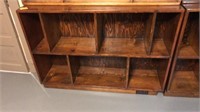 Solid handmade wooden bookshelf — 7 compartments