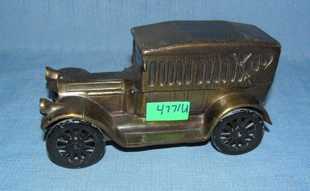 1917 2 door sedan all cast metal car bank