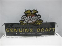 42.5"x 21.5"x 2.5" Miller Light-Up Sign Powers On