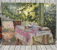 29.5x37in. Table Set in Garden Print, No Frame
