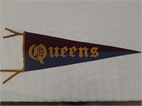Vintage Queens University Cloth Pennant