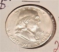 1951-D Half Dollar BU