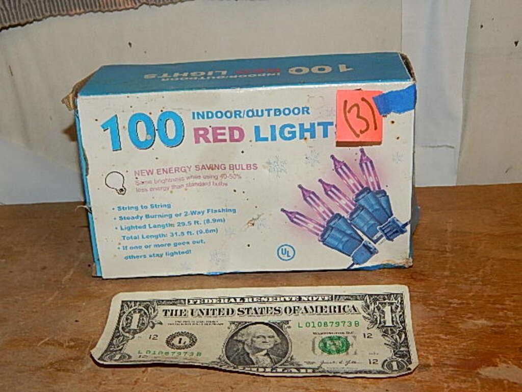 100ct Red Indoor Lights (Christmas Lights Type)NIP