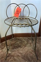Metal vanity chair w/ cushion 13 1/2" w x 33 " t
