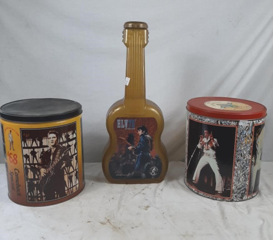 Elvis Presley large collectible containers