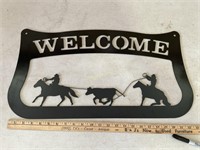 Metal welcome sign, like new