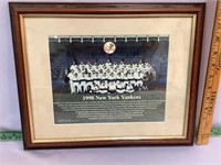 1998 NY Yankees team photo framed