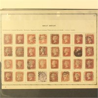 Great Britain Stamps #33 Used group of 90+ on page