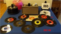 Portable Record Player and older 45 rpm records