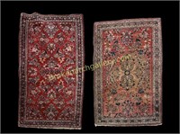 2 Vintage Accent Rugs