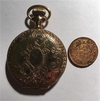 #7 Lady's GF Hunting Case Pocket Watch Not Running