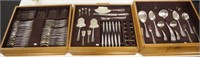 Extensive Indonesian Yogya silver part cutlery set