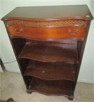 Antique wood bookshelf with top drawer 41 1/2"T x