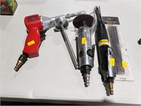 Needle scaler, cut off grinder and sprayer