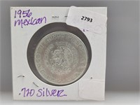 1956 Mexico 72% Silver Cinco Pesos
