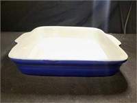 Lg Blue Porcelain Dish - 10.5"x10.5"