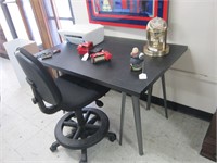 WORK TABLE AND OFFICE CHAIR